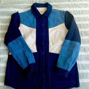 Sezane Will patch work denim jacket